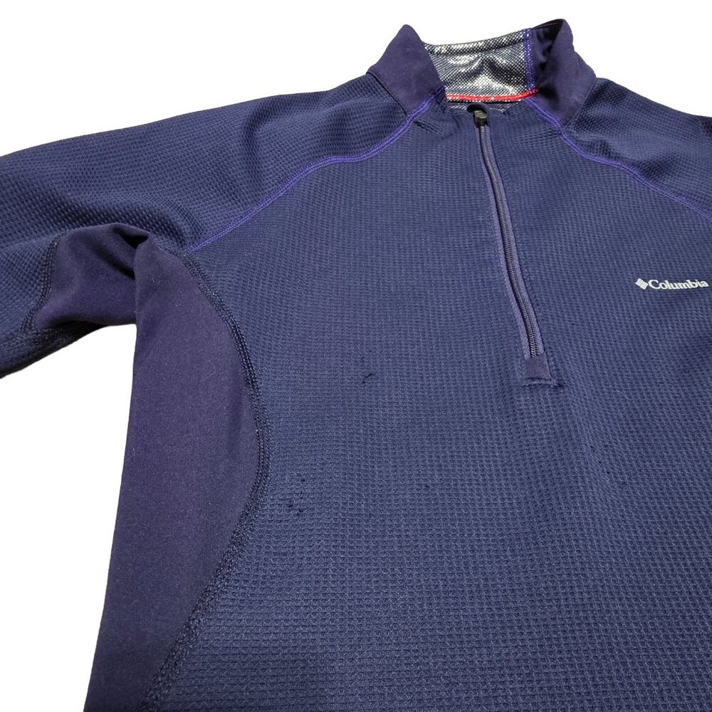 Columbia Long Sleeve Half Zip Omni-Heat Ribbed Purple Top Women's Size XS - Picture 5 of 9